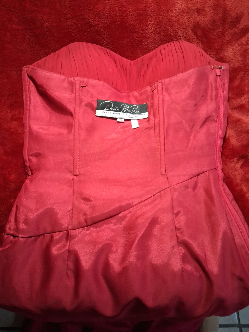 PROM DRESS Dalia Macphee Pleat Chiffon - Picture 10 of 14